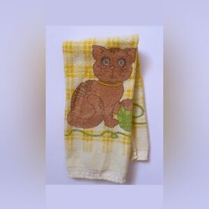 🐈 Vintage Leshner hand towel 💛 🧶